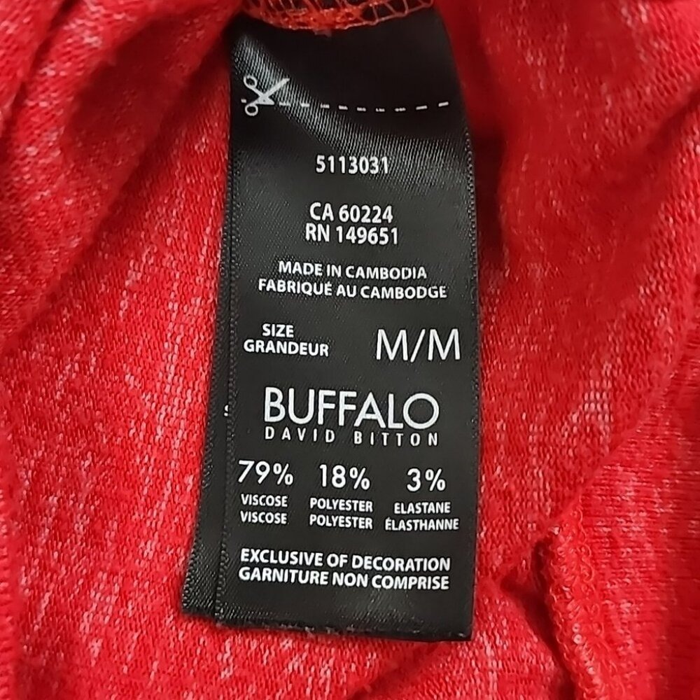 Buffalo David Britton Women's Pullover Red Long Sleeves Top M - Picture 6 of 9